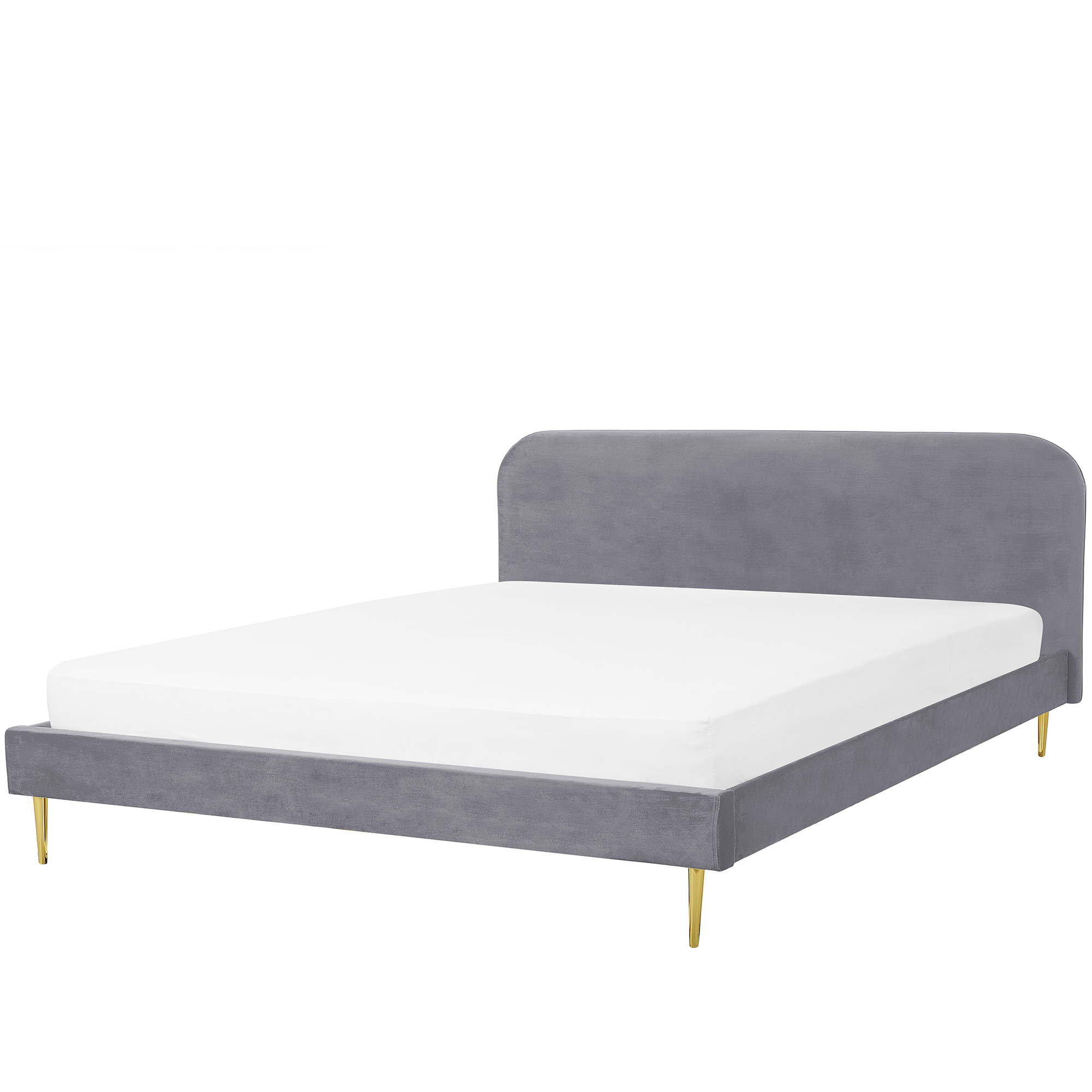 Sänky Sametti FLAYAT 180 x 200 cm Harmaa