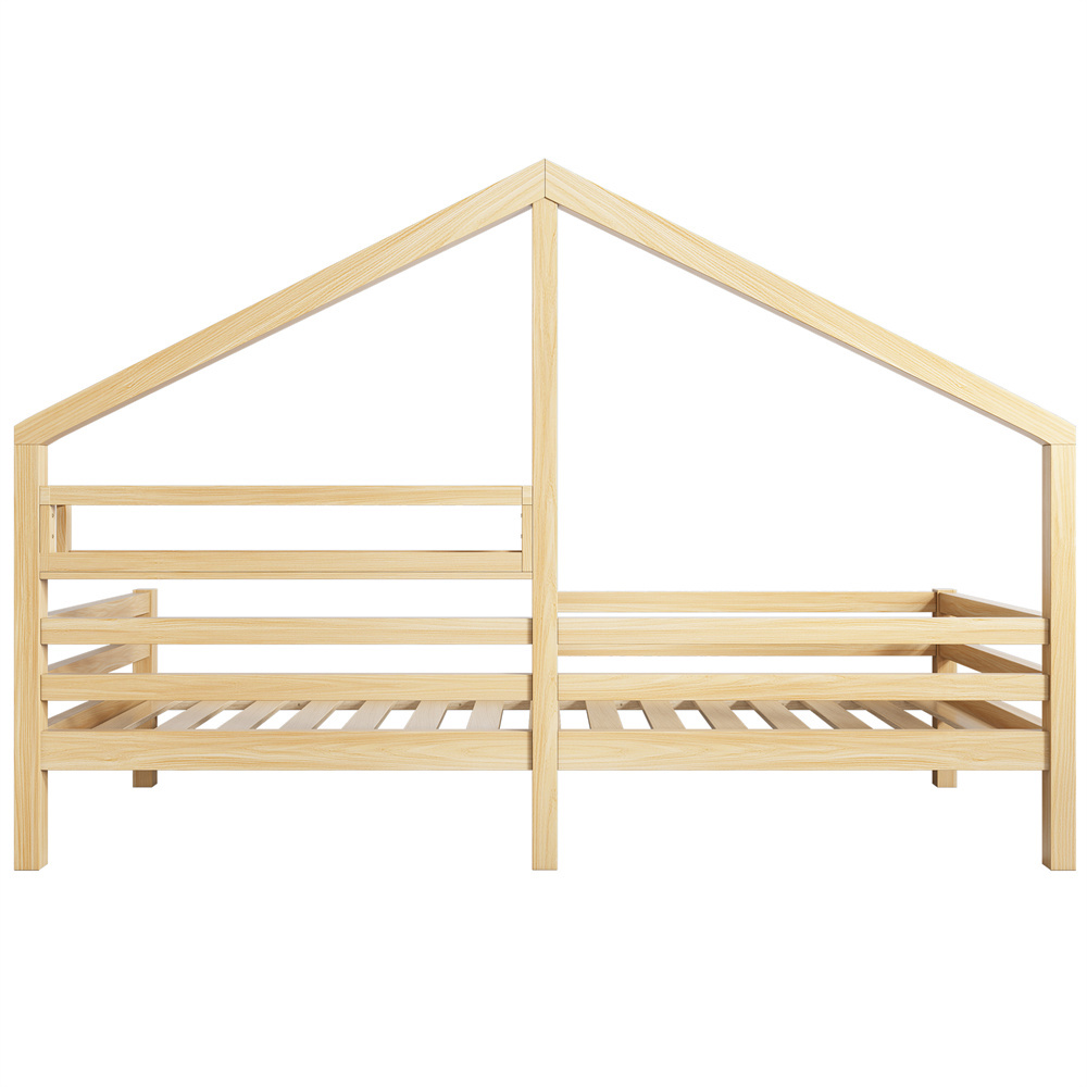 Lastensänky Savupiippu 90 x 200 cm, Luonnonvärinen Mänty, Säilytyslokero