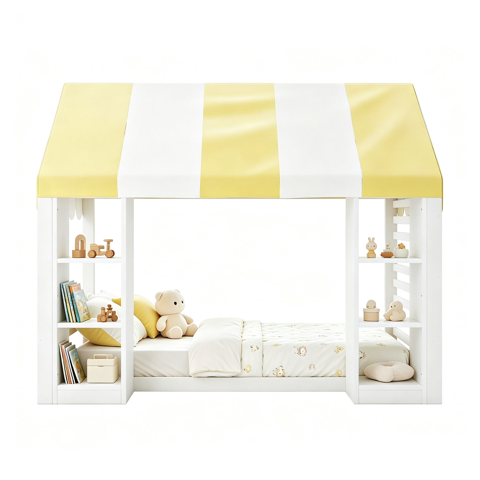 sänky 90x200 cm himmelbett säilytystila valkoinen puinen