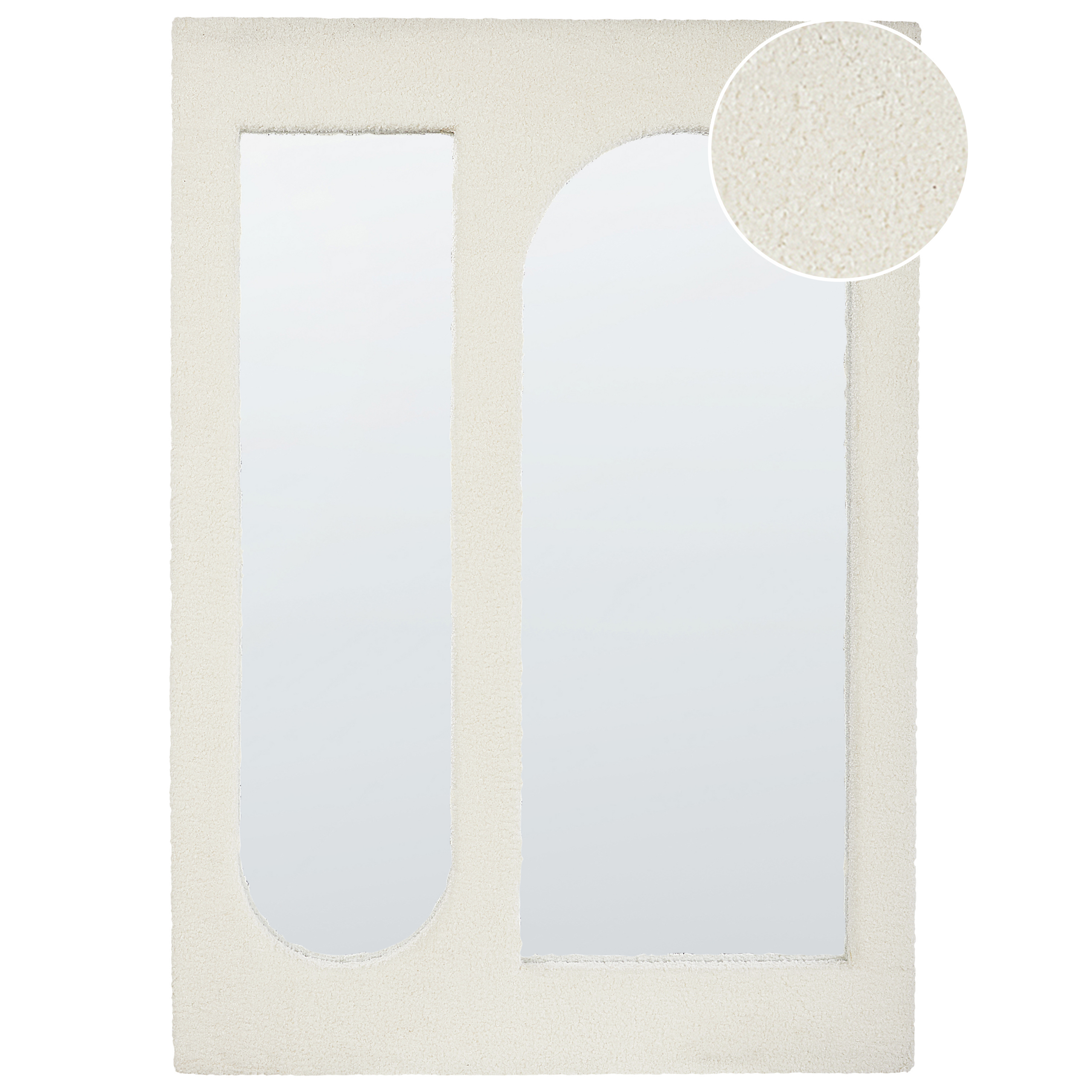 Seinäpeili MARCIGNY 70 cm 100 cm Buklee Luonnonvalkoinen