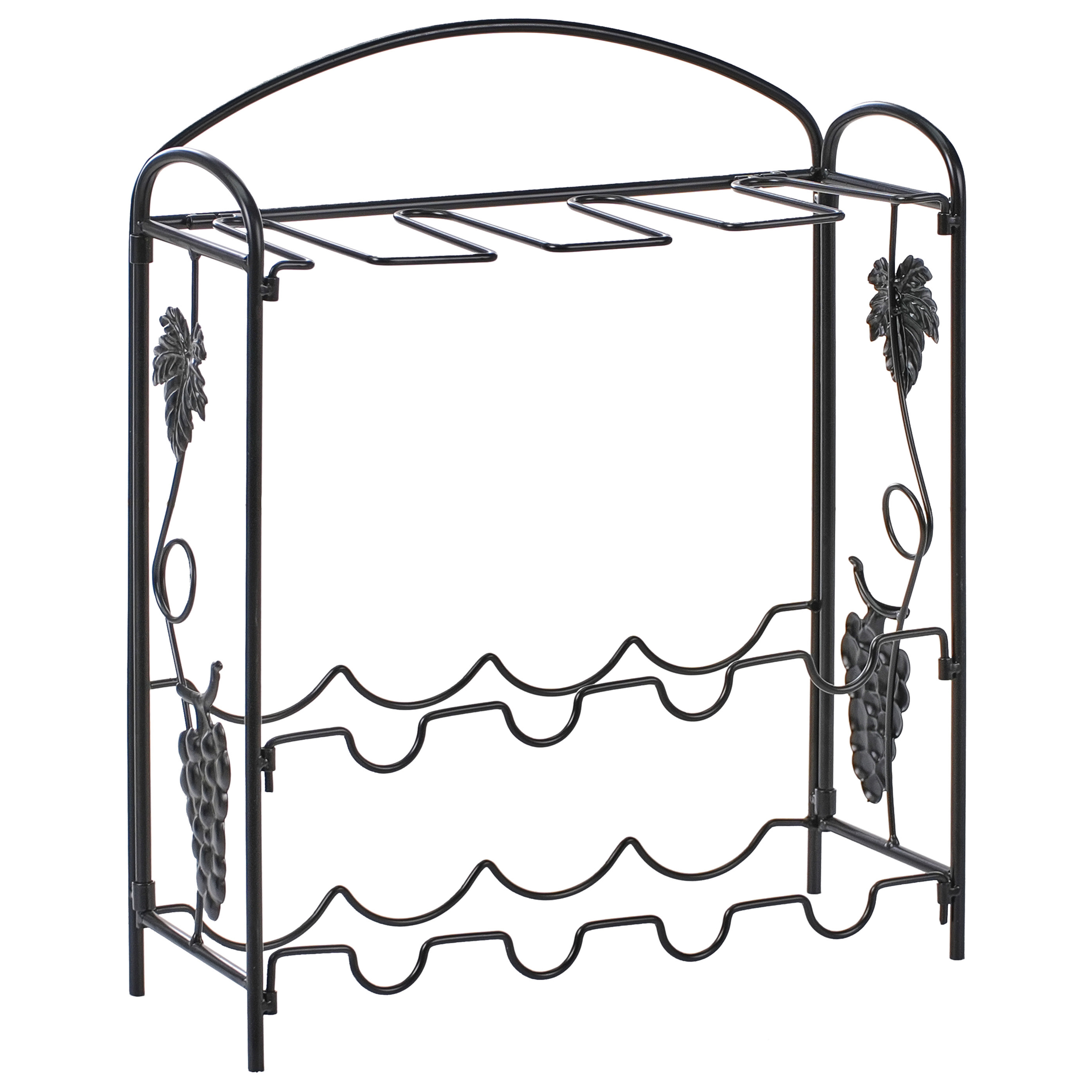 Viinipulloteline DONEGAL metalli Musta