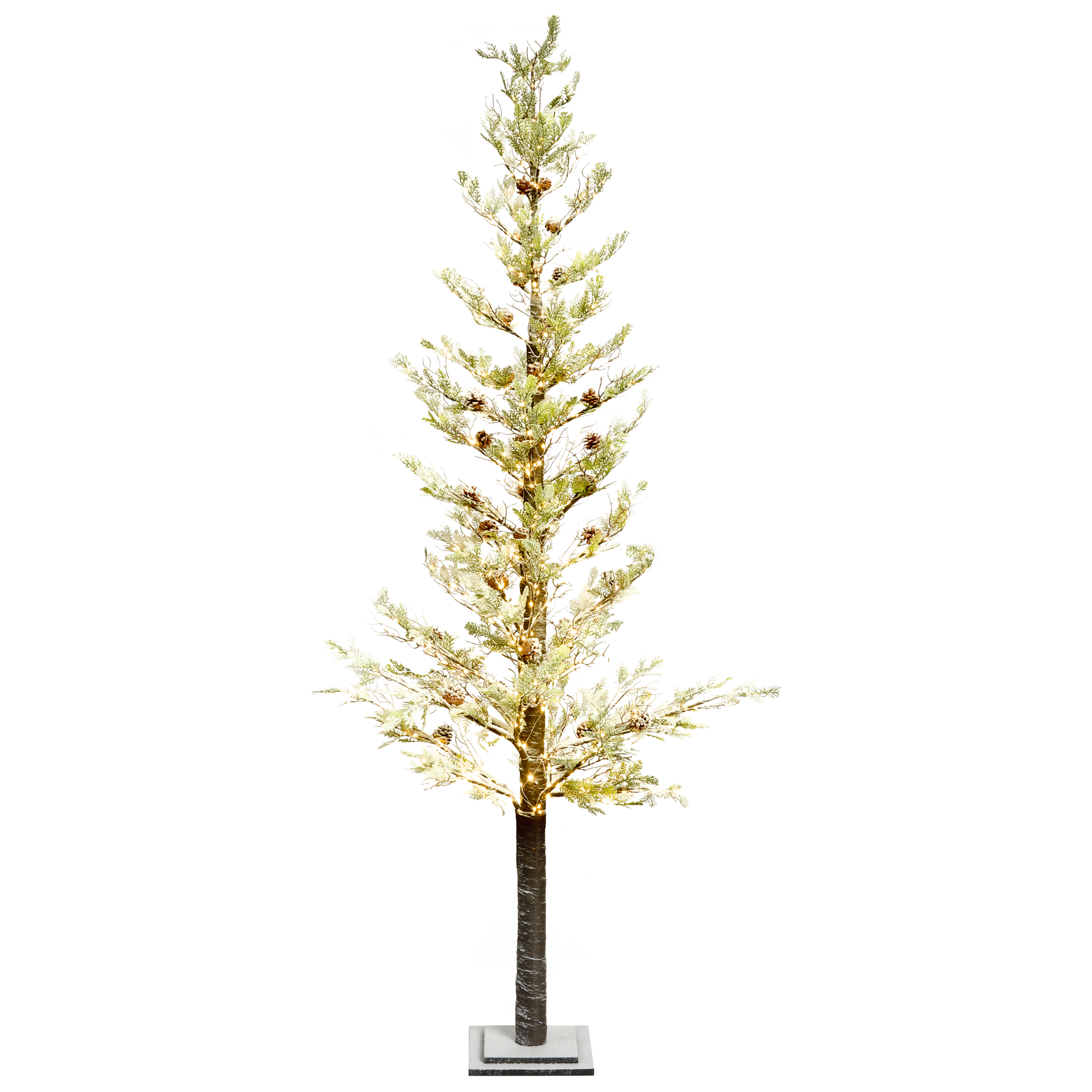 Ulkokoriste LED-valo GRENIVIK 245 cm Joulukuusi Valkoinen