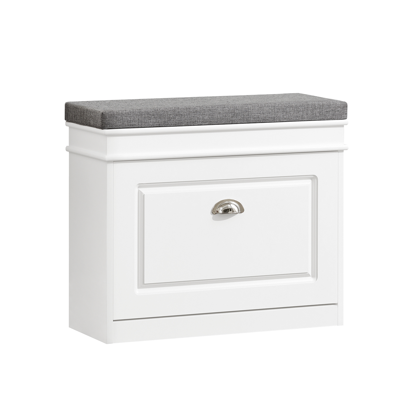 SoBuy Puinen säilytyspenkki FSR82-K-W - kestävää ja tilaa säästävää