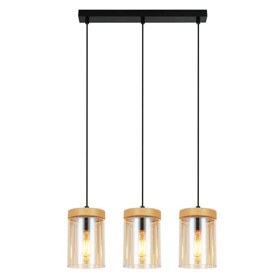 NETTLIFE Ruokapöydän riippuvalaisin, 3 liekkiä, vintage - lasia, E27, olohuoneen riippuvalaisin