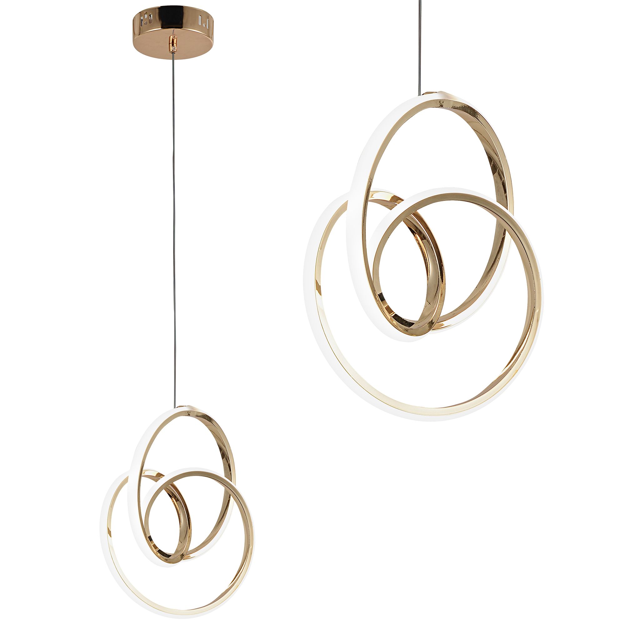 TOOLIGHT riippuva kattovalaisin G076-1CP kulta, 112x24,5x29,5cm