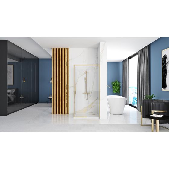 REA Kulmasuihkukaappi RAPID SLIDE 120x100 harjattu kulta, 120X100X195CM