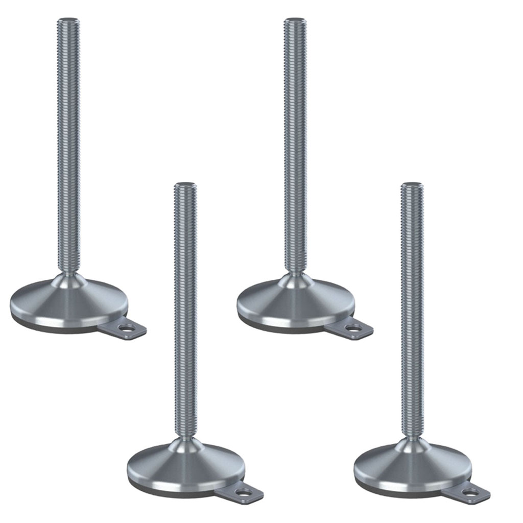 Ruostumaton tasoitusjalka 20x230x105mm jalusta ja tärinänestoalusta2200kg-sarja, 4 kpl.