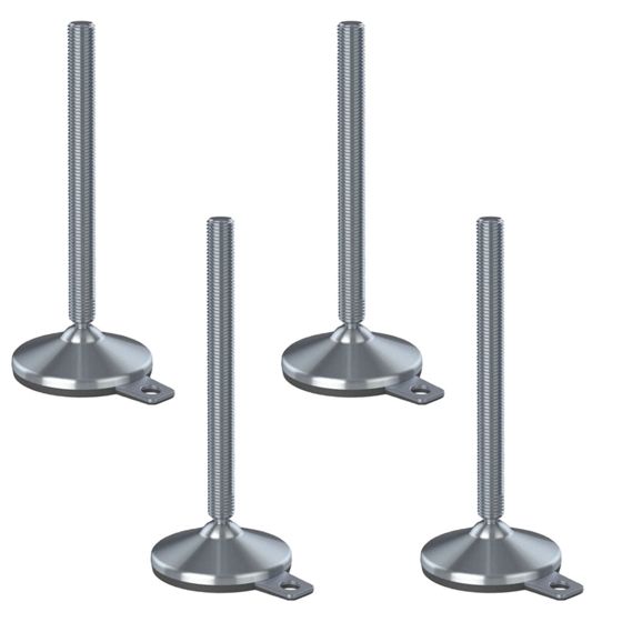 Ruostumaton tasoitusjalka 20x230x105mm jalusta ja tärinänestoalusta2200kg-sarja, 4 kpl.