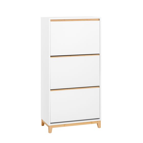 SoBuy FSR192-WN kenkähylly, 3-kerroksinen ekologinen tilansäästö