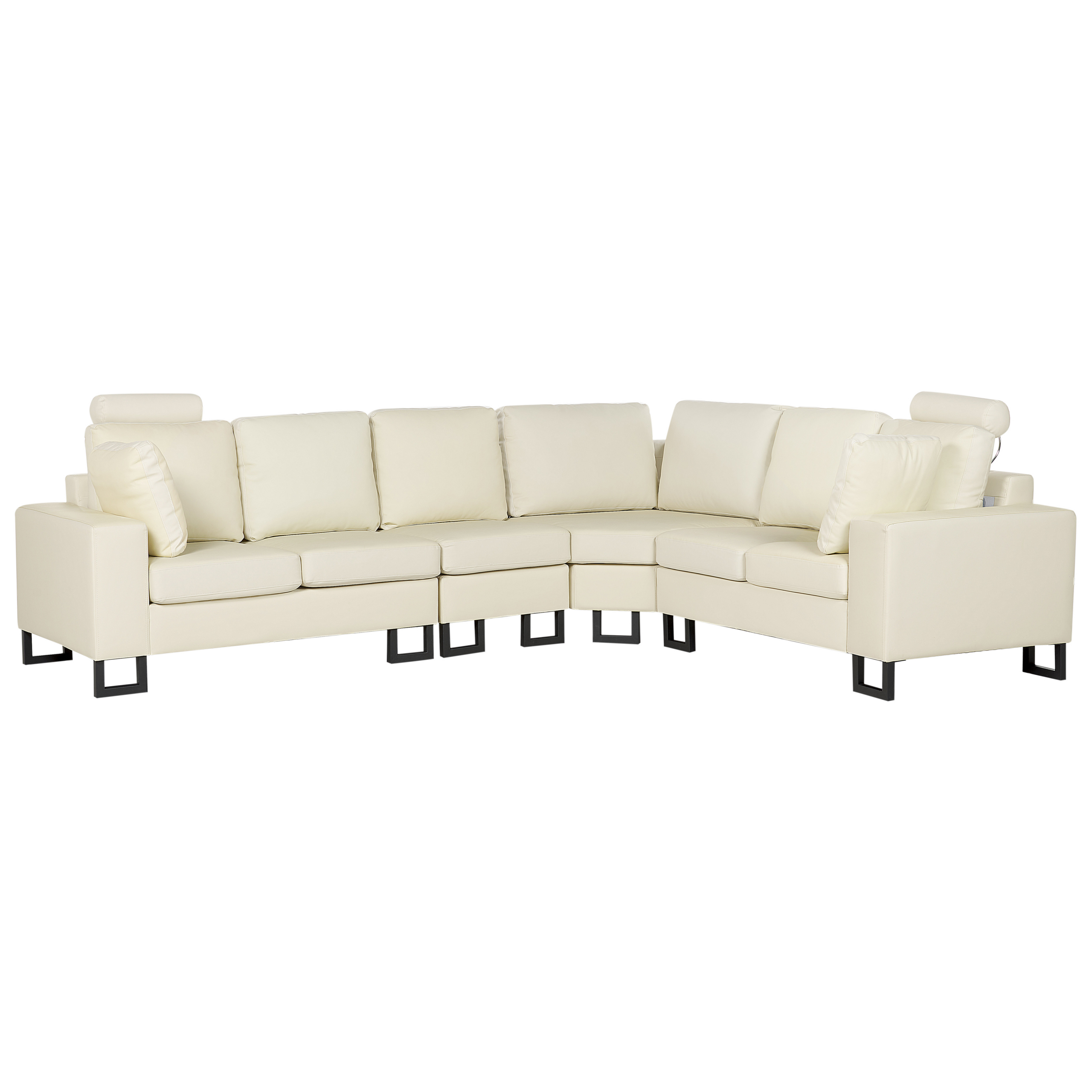 Kulmasohva 6-istuttava STOCKHOLM nahka Vaaleanbeige Vasen