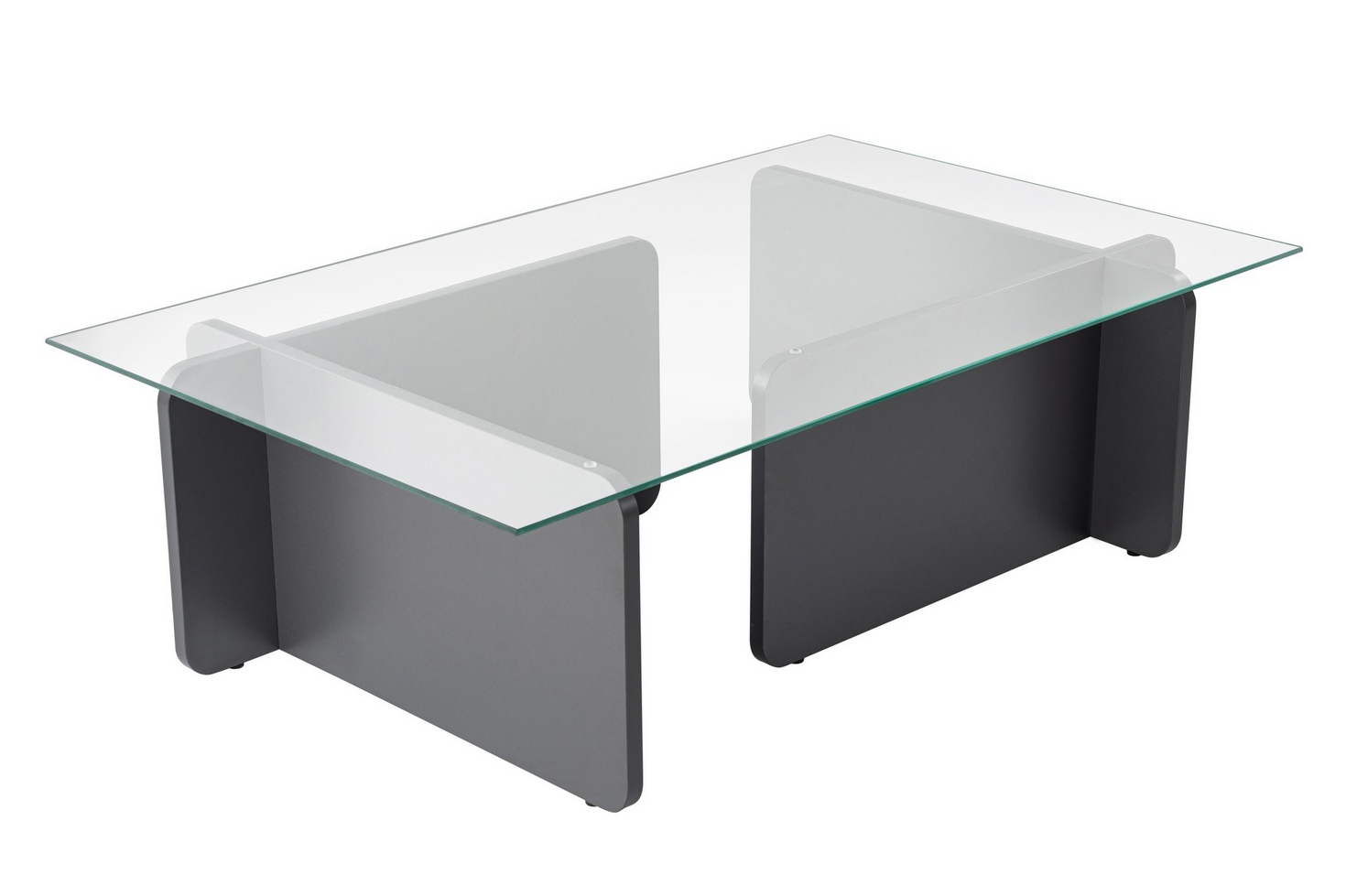 Norda Design Moderni sohva­pöytä, 105 x 30 x 65 cm | 100% karkaistu lasi & melamiinipinnoitettu runko | Tyylikäs muotoilu