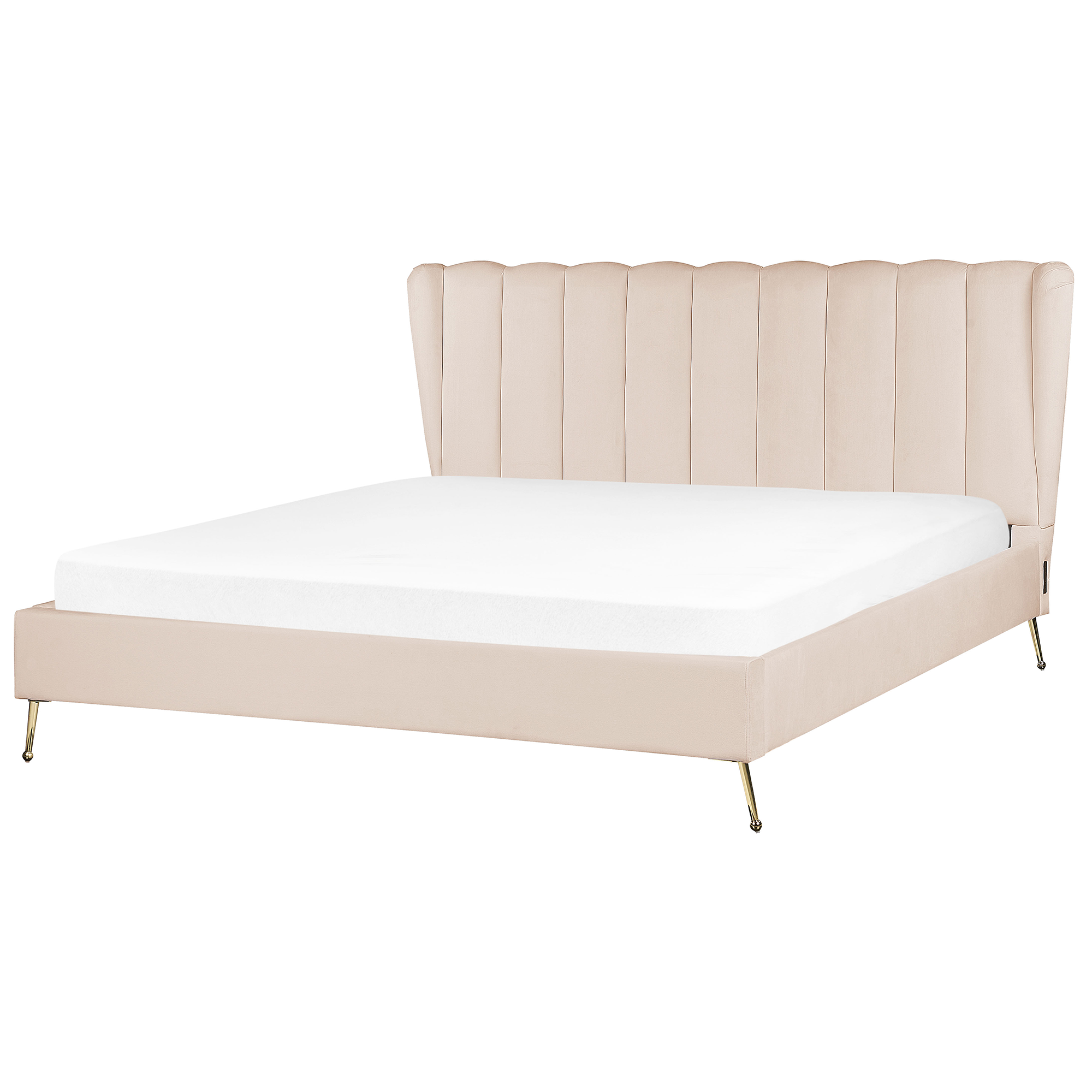 Sänky Sametti MIRIBEL 180 x 200 cm Beige