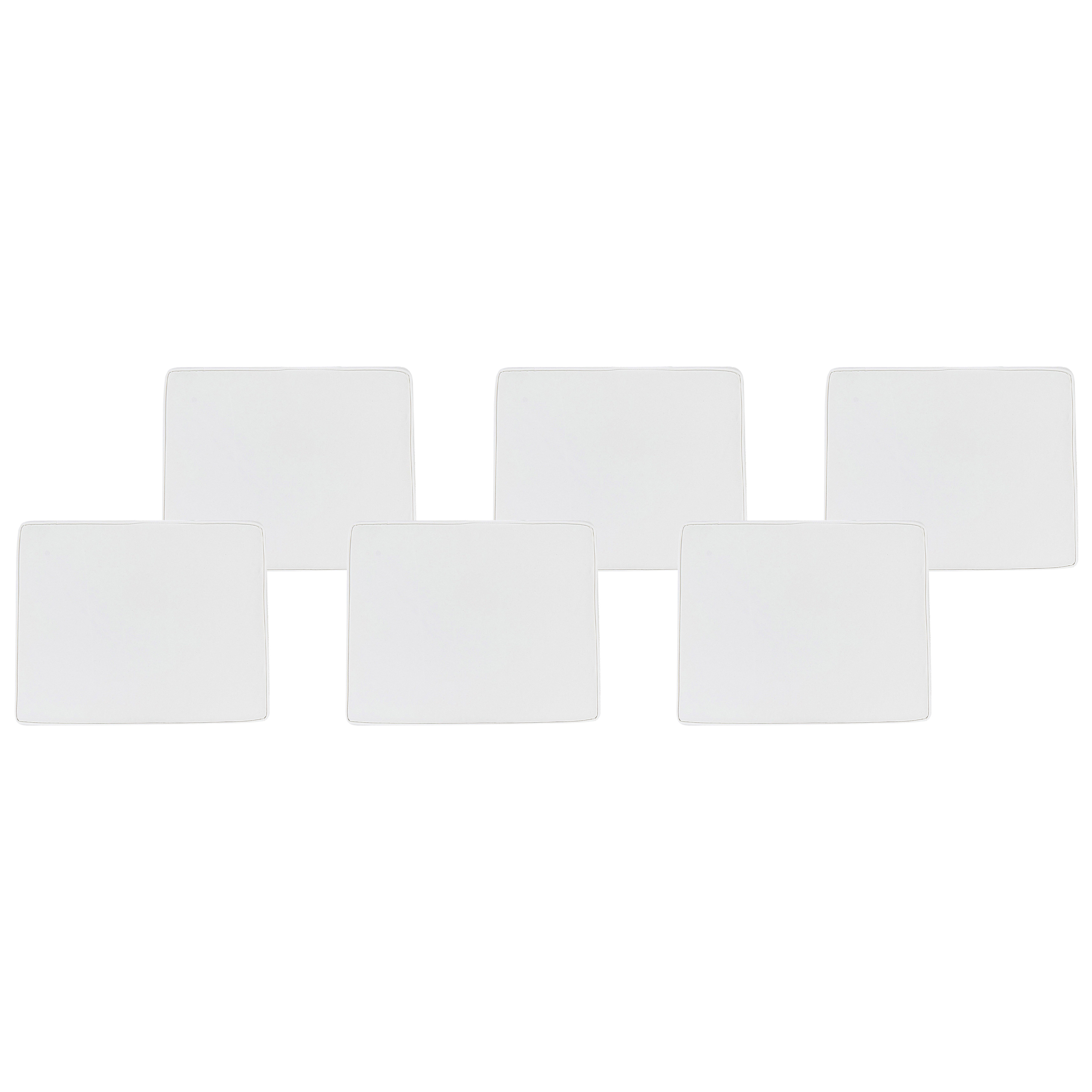 Puutarhatuolien istuintyynysetti 6 kpl TOLVE 39 x 31 cm Luonnonvalkoinen