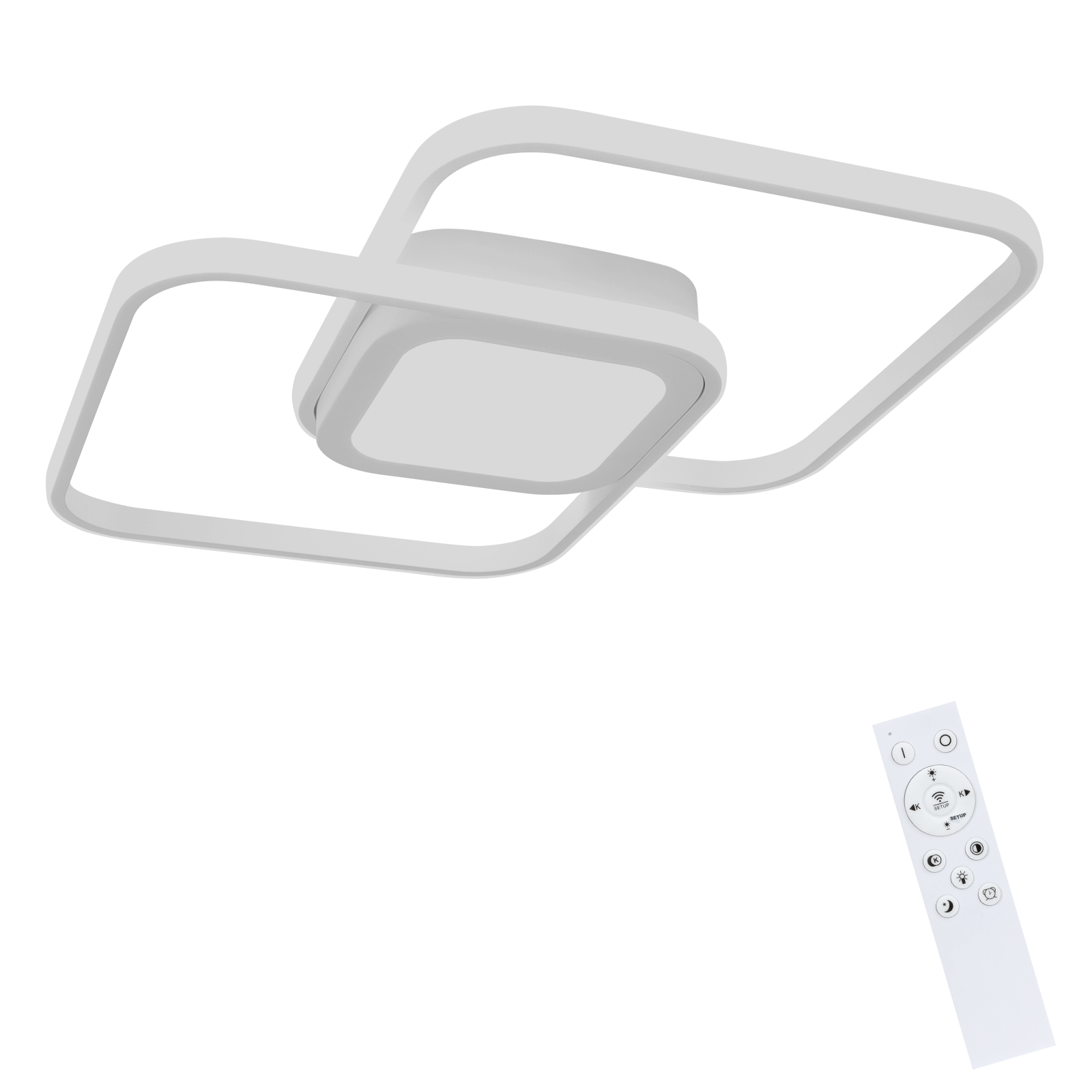 NETTLIFE 48W LED - kattovalaisin Valkoinen metalli, himmennettävä moderni Kaukosäätimellä makuuhuoneeseen, olohuoneeseen Keittiöön, ruokailutilaan