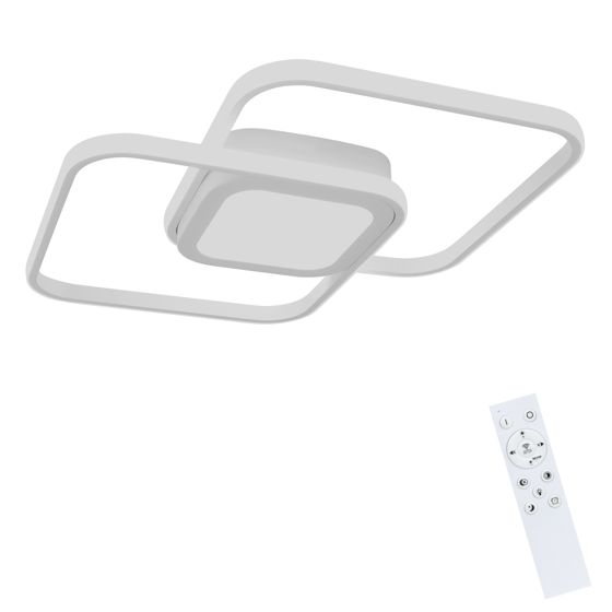 NETTLIFE 48W LED - kattovalaisin Valkoinen metalli, himmennettävä moderni Kaukosäätimellä makuuhuoneeseen, olohuoneeseen Keittiöön, ruokailutilaan