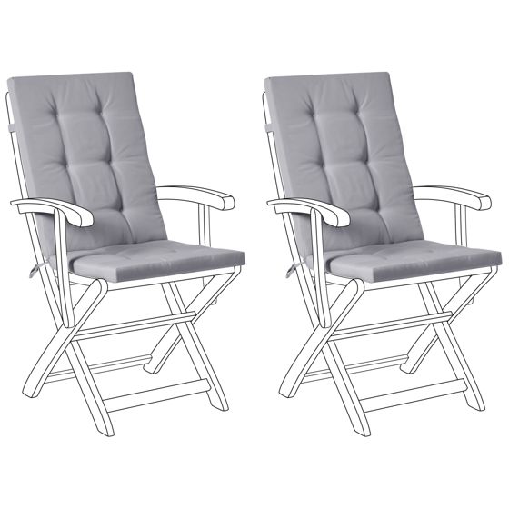 Selkä-/istuintyynysetti 2 kpl MAUI PREMIUM Vaaleanharmaa