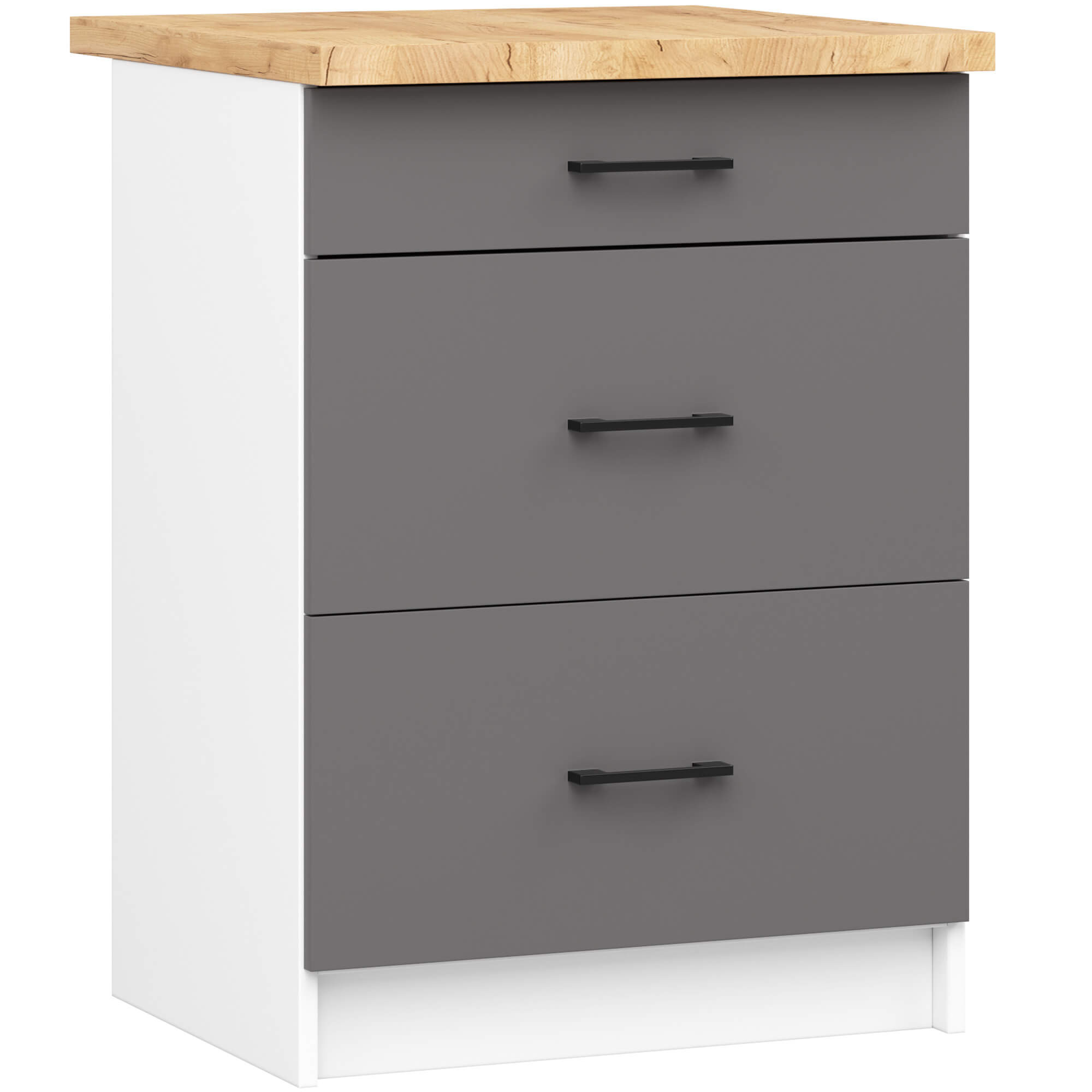 Akord Kaappi Oliwia valkoisella/harmaalla grafiittitasolla 46x60x85