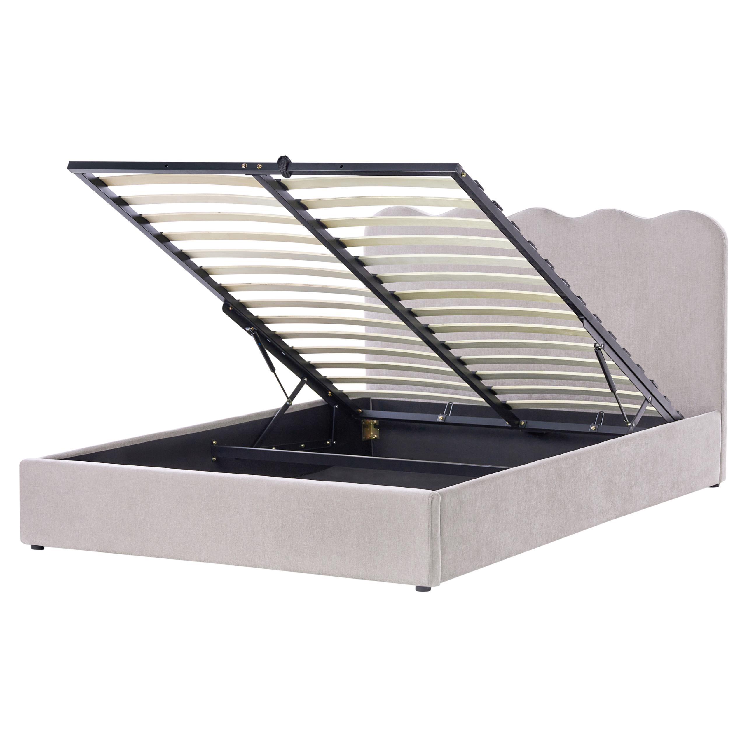 Sänky säilytystilalla kangas NANTERRE 160 x 200 cm Beige