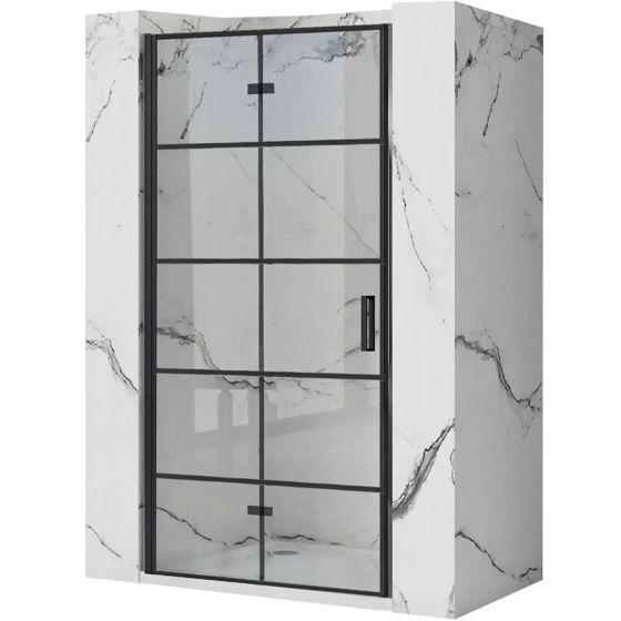 REA suihkuovi MOLIER 90 musta, 2,3X90X190CM