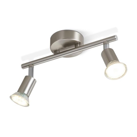 NETTLIFE 2 modernia eteisen kattokohdevalaisinta GU10 330° kääntyvä ruostumaton teräs olohuoneeseen makuuhuoneeseen (ei polttimoa)