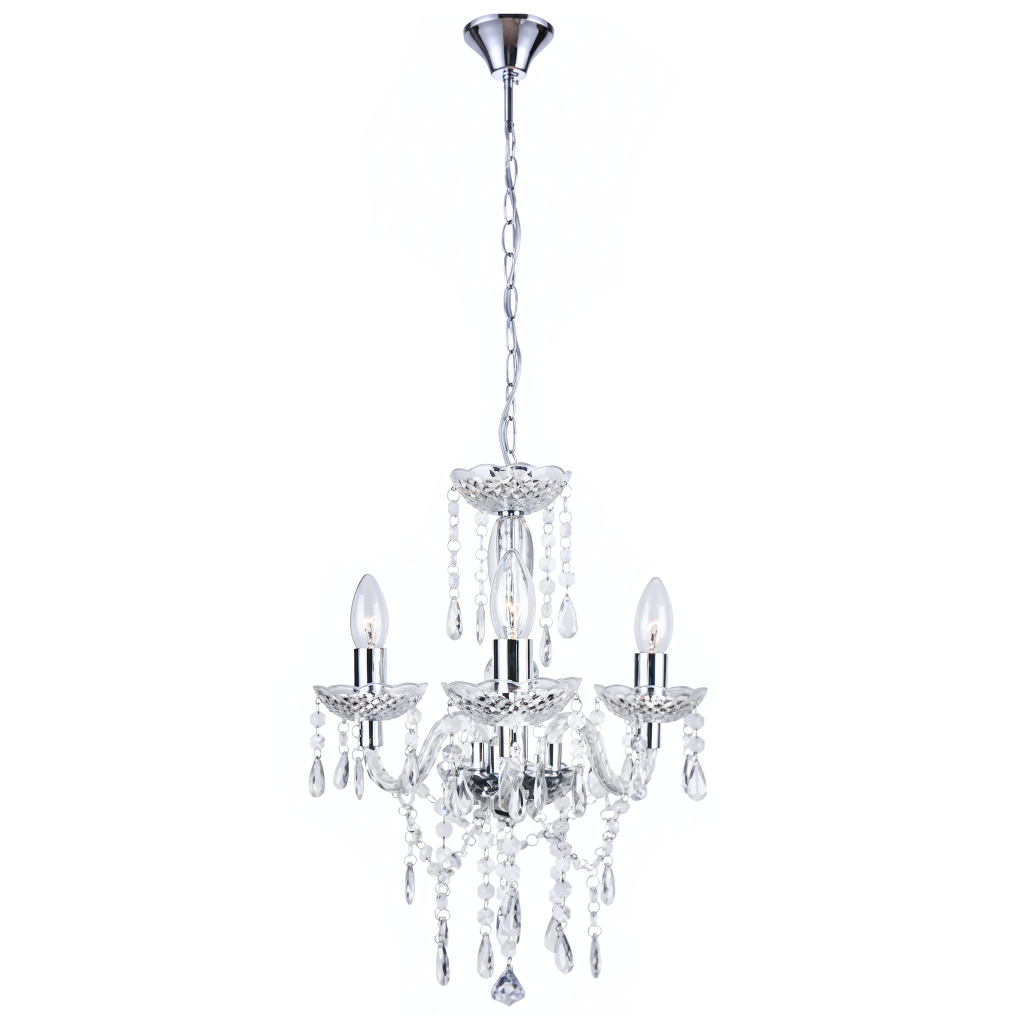 TOOLIGHT riippuvalaisin EBT006-3CP läpinäkyvä, 123X70X31CM