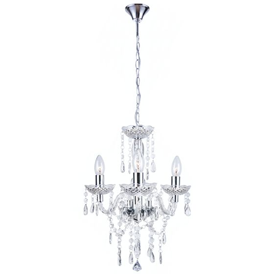 TOOLIGHT riippuvalaisin EBT006-3CP läpinäkyvä, 123X70X31CM