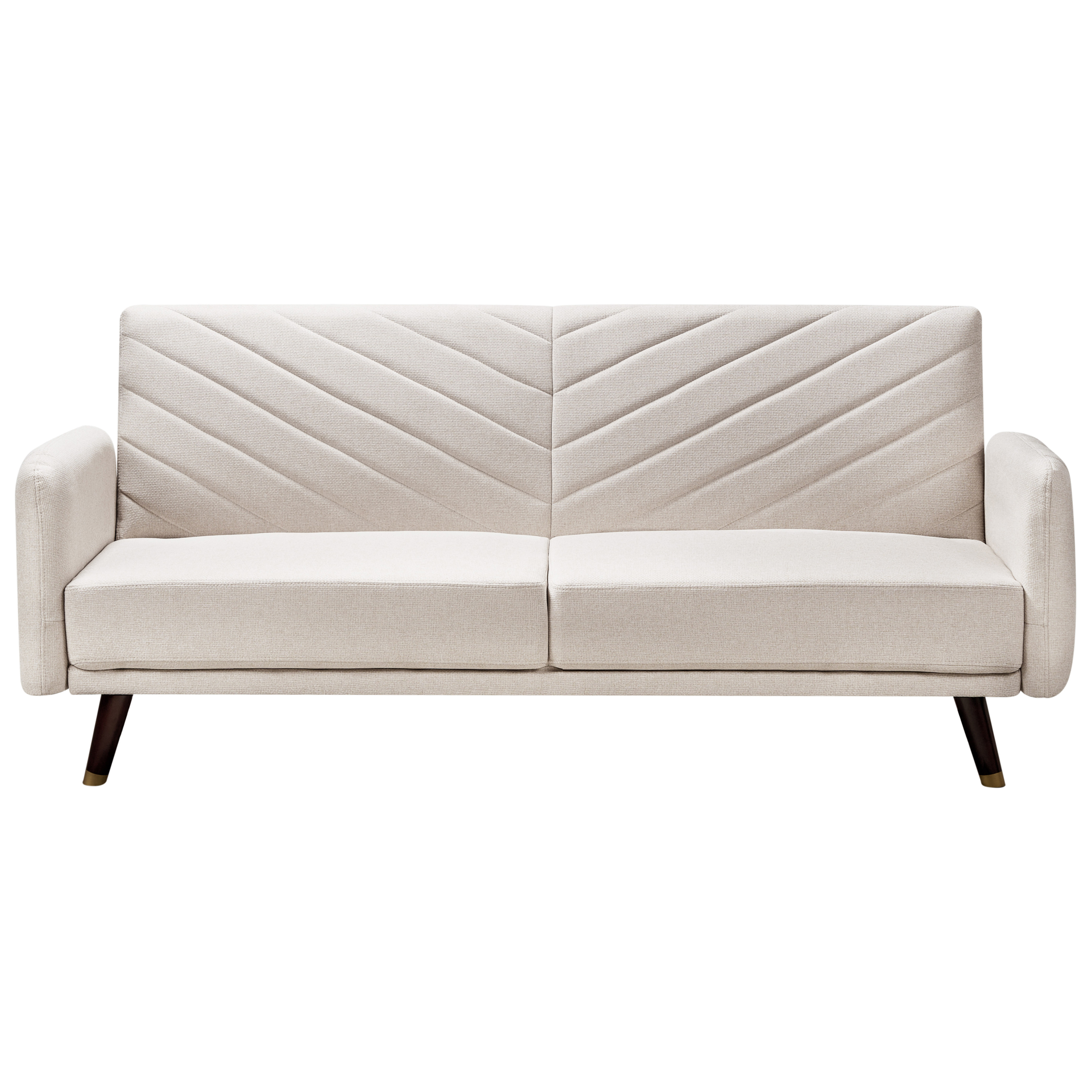 Vuodesohva SENJA keinopellava Vaaleanbeige 3-istuttava