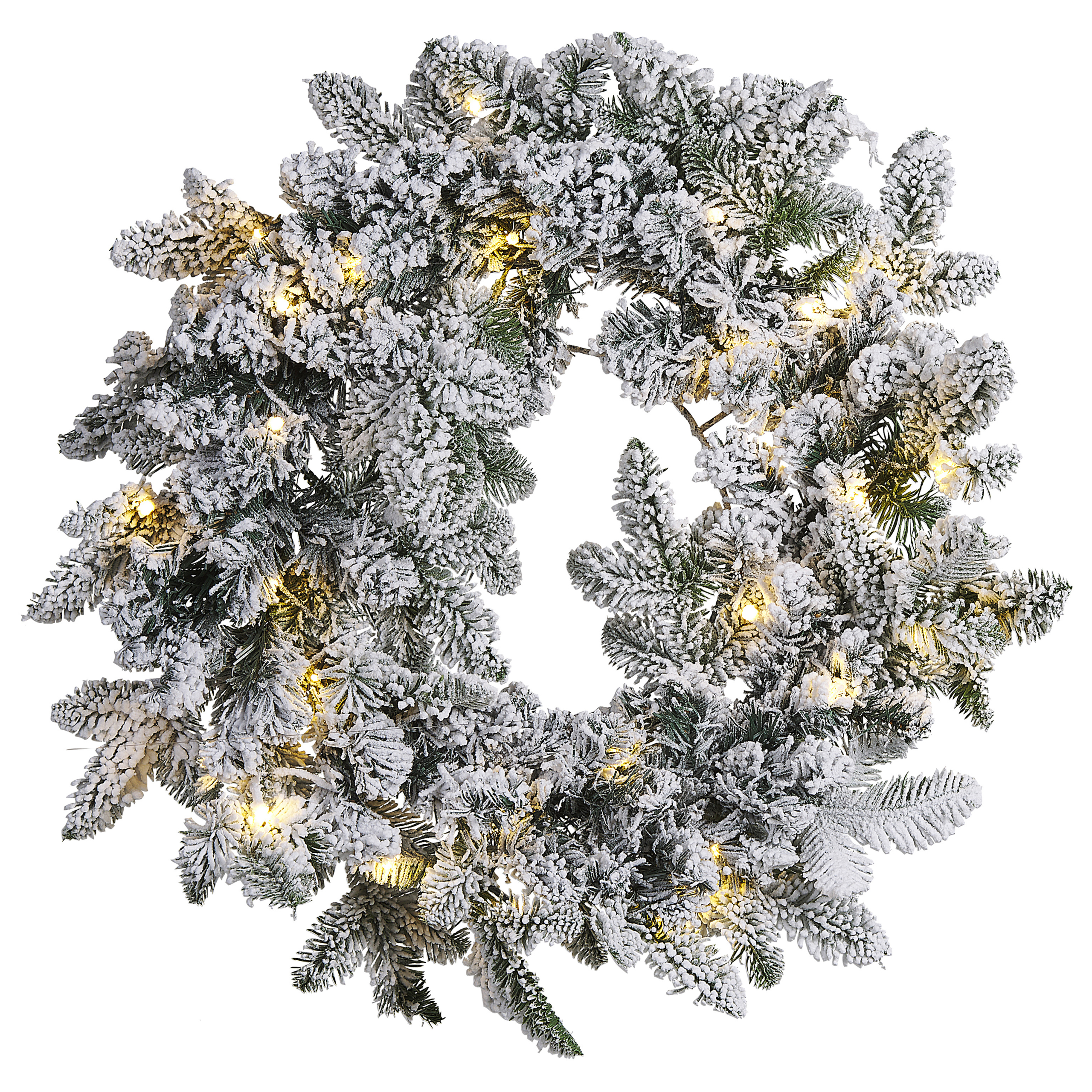 Joulukranssi luminen LED-valo SUNDO 70 cm Valkoinen