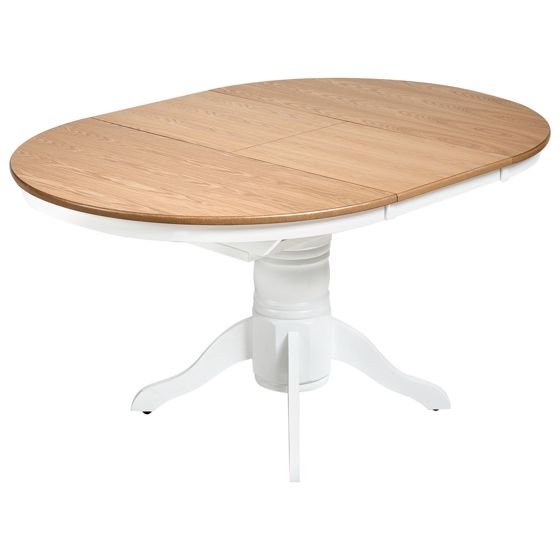 Jatkettava ruokapöytä AKRON Vaalea saarniviilu 106/150 cm 106 cm puu