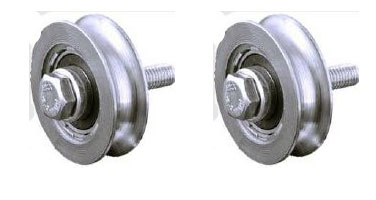 60mm pyöreä urapyörä 1 kuulalaakerilla - 2 kpl:n sarja