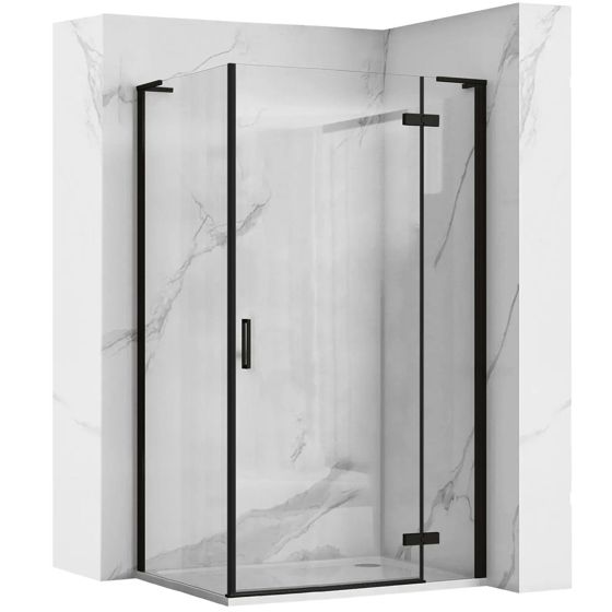 REA Suihkukaappi HUGO 100x80 musta, 100X80X200, 5CM