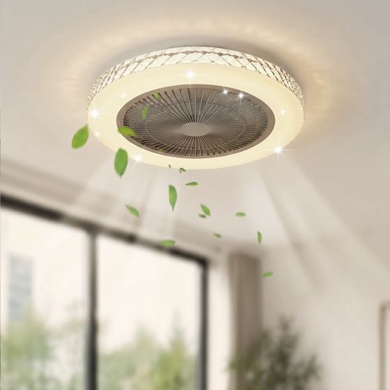 NETTLIFE - kattotuuletin LED - valaistuksella ja kaukosäätimellä - hiljainen, 48, 5 CM, himmennettävä, ajastintoiminto