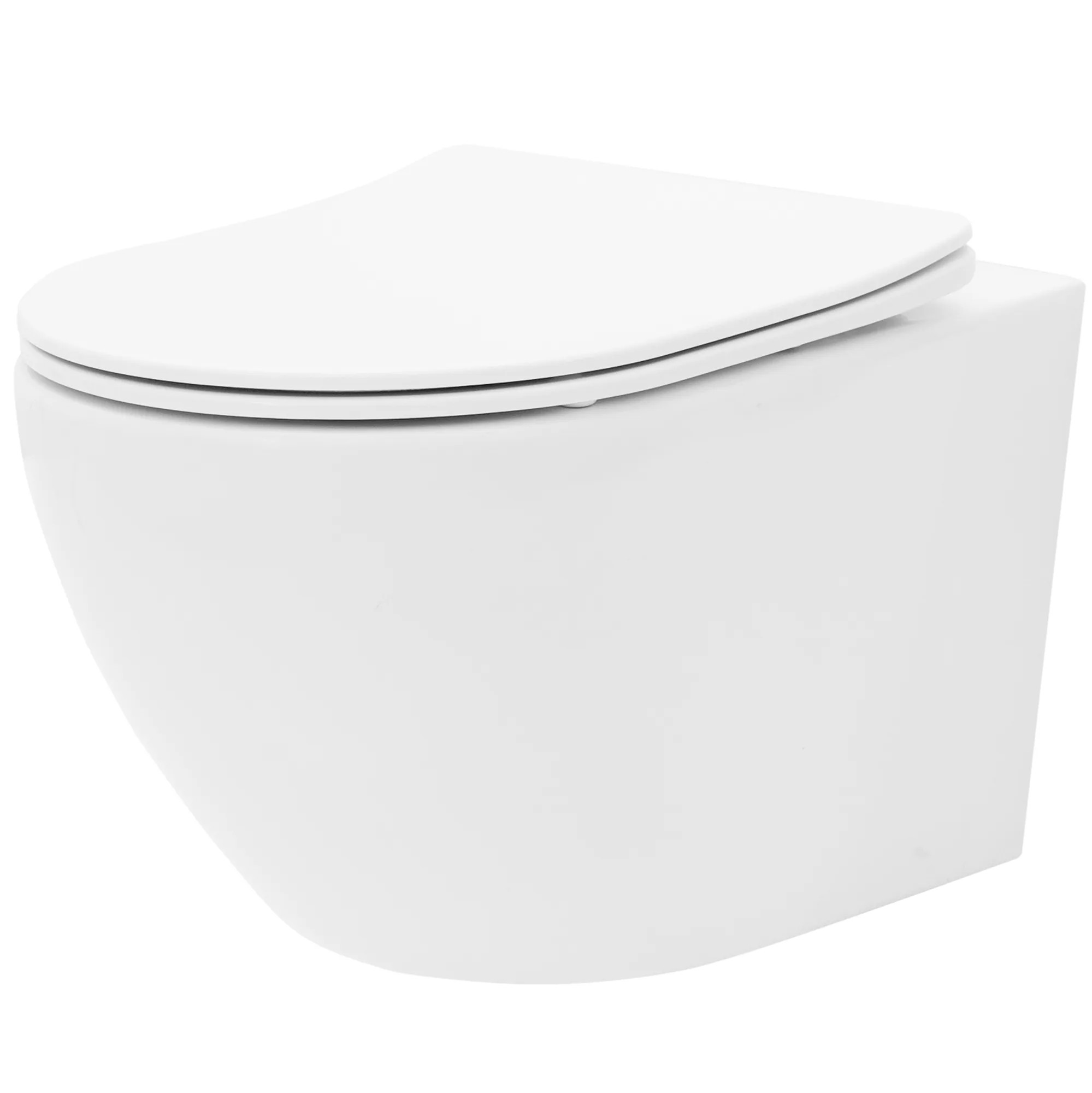 REA Seinä-WC CARLO MINI RIMLESS DUROPLAST/FLAT/ZM valkoinen, 49, 5X37X32CM