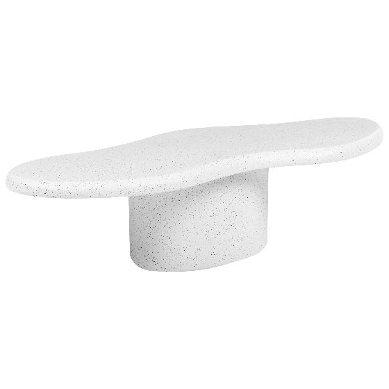 Sohvapöytä CONZA 57 cm 120 cm Terrazzo-kuvio Valkoinen