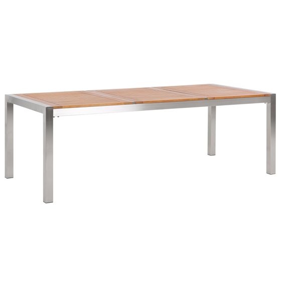 Puutarhapöytä GROSSETO 220 cm 100 cm Eukalyptuspuu Ruskea