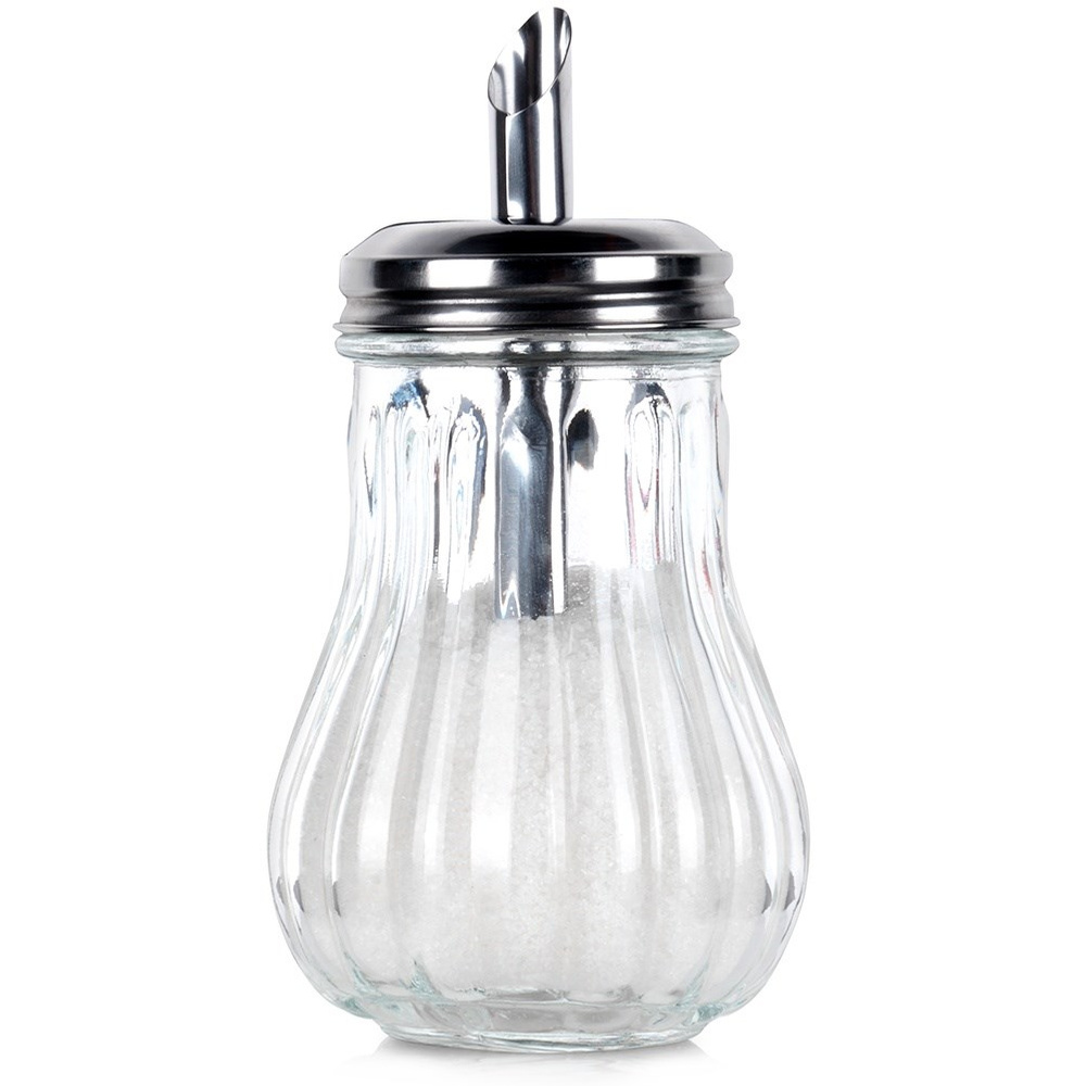 Lasinen sokerikko annostelijalla 190 ml