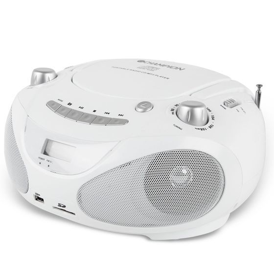 Boombox CD/Radio/MP3/USB Valkoinen