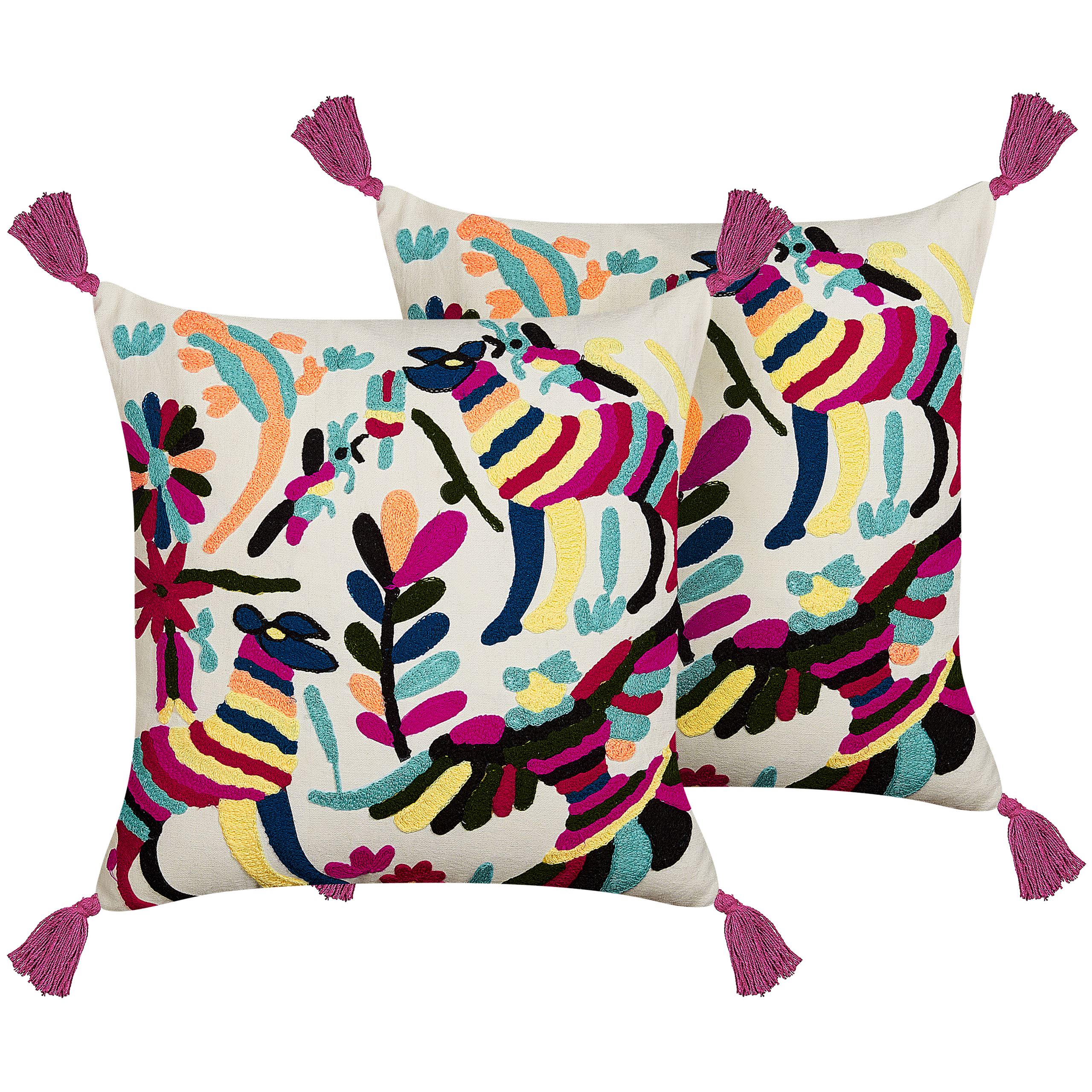 Koristetyynysetti 2 kpl RAIGANJ puuvilla 50 x 50 cm Monivärinen Abstrakti kuvio