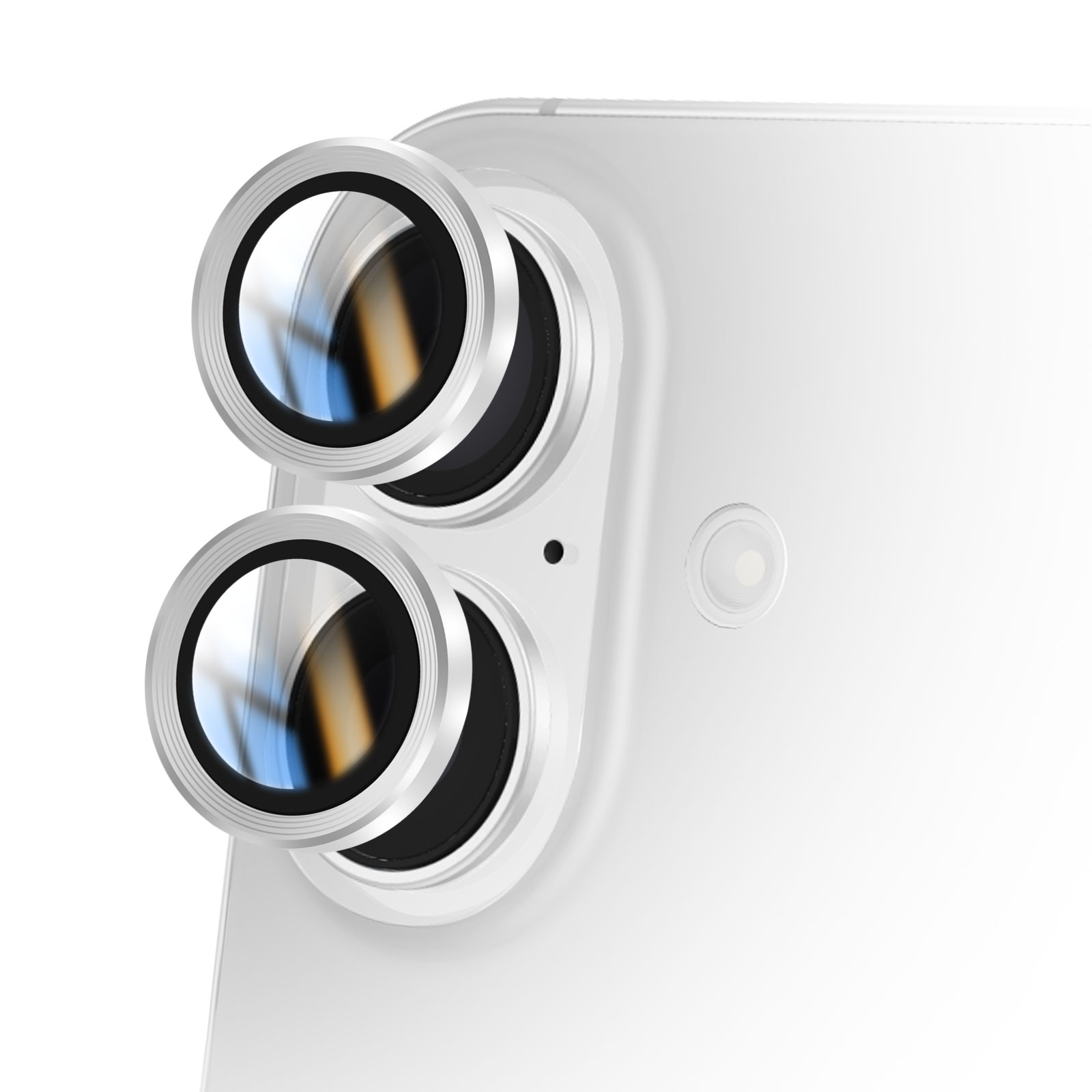 Kameran linssinsuoja iPhone 16:lle vahvistetulla reunalla