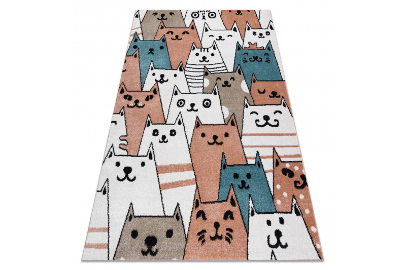 Matto FUN Gatti lapsille, koty multi vaaleanpunainen 160x220 cm