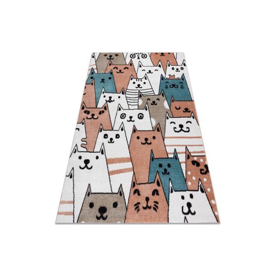 Matto FUN Gatti lapsille, koty multi vaaleanpunainen 160x220 cm
