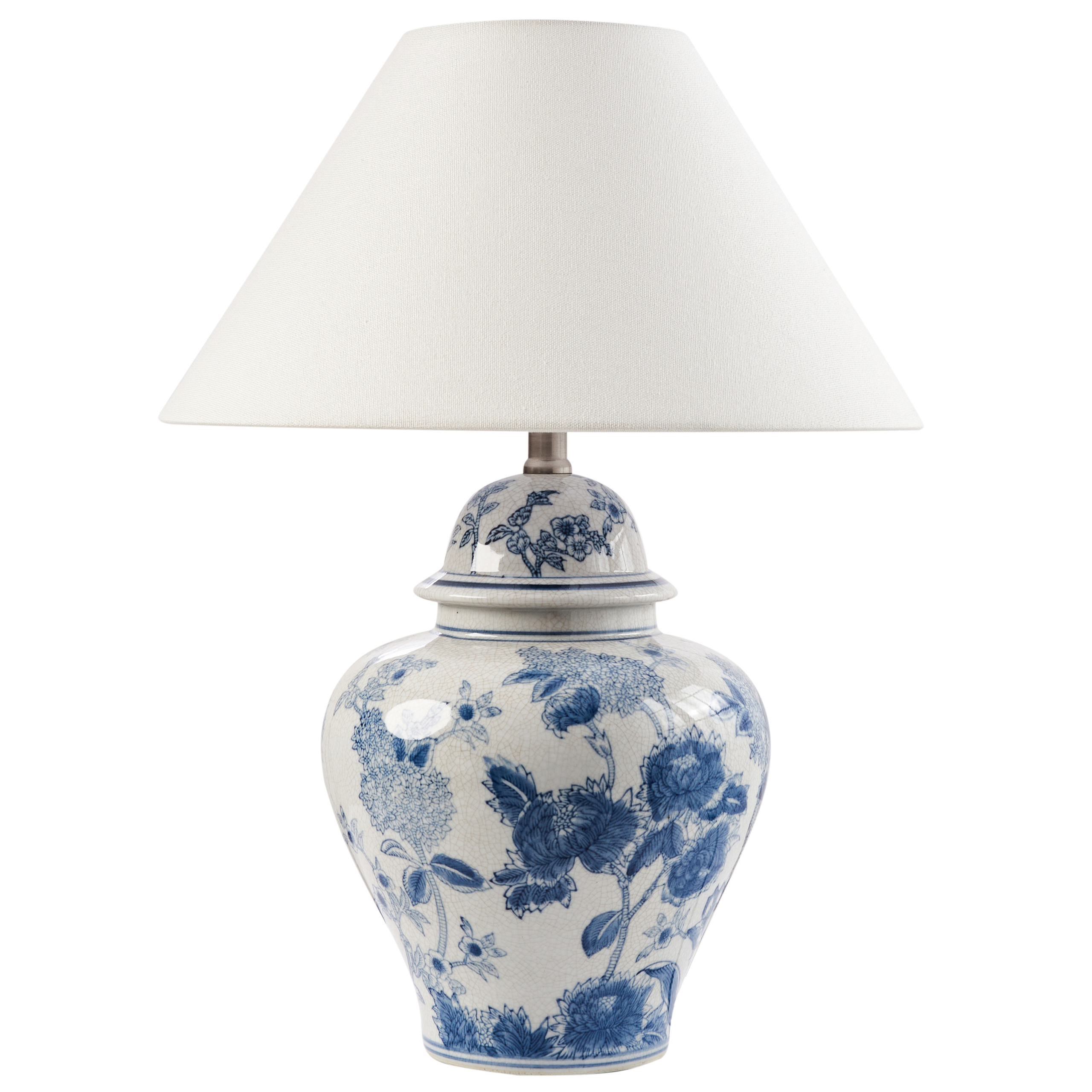 Pöytävalaisin SORRAIA posliini Valkoinen/sininen