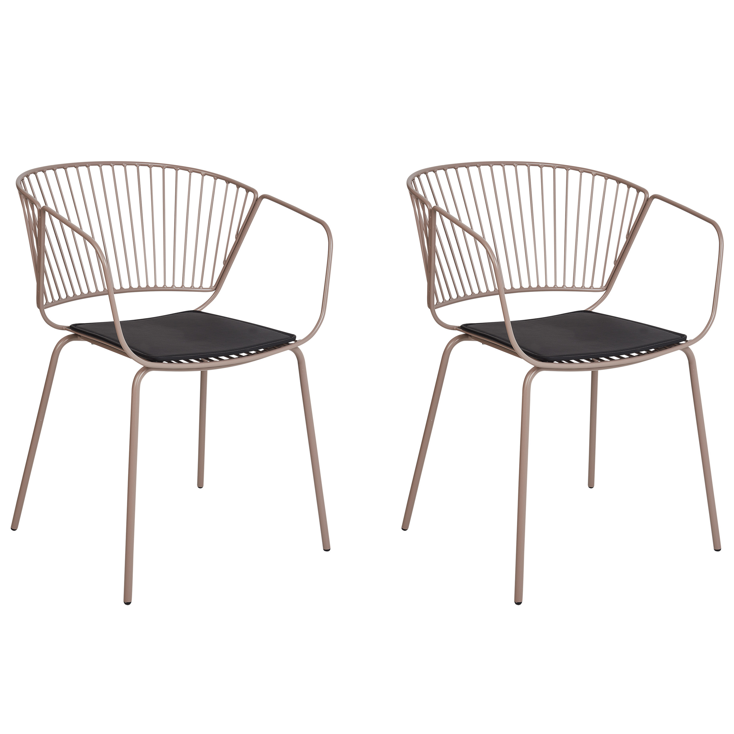 Ruokatuolisetti 2 kpl RIGBY Metalli Beige