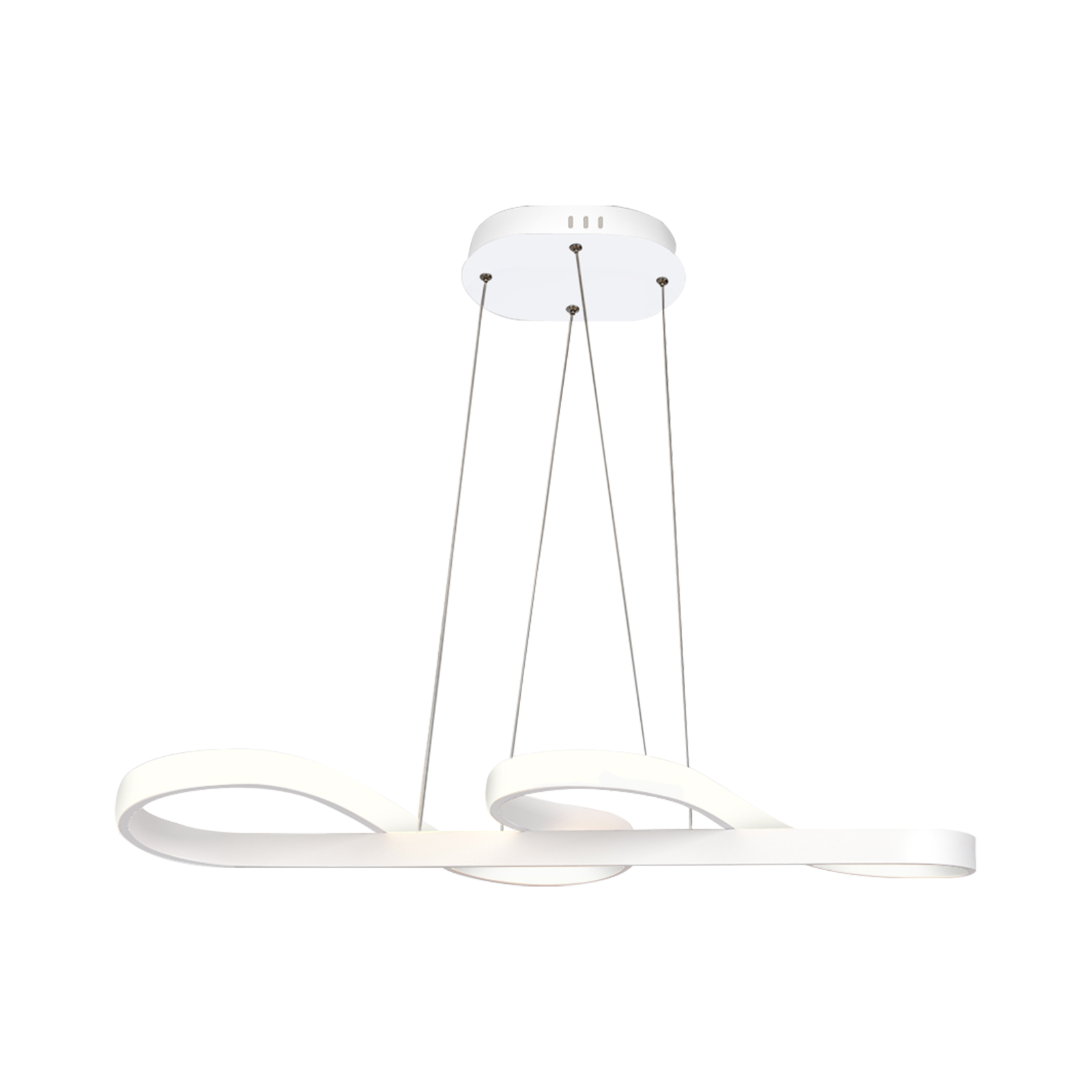 NETTLIFE LED-riippuvalaisinValkoinen, 47W, halkaisija, 75cm, alumiini, himmennettävä, olohuoneValkoinen, makuuhuone, ruokailuhuone, moderni