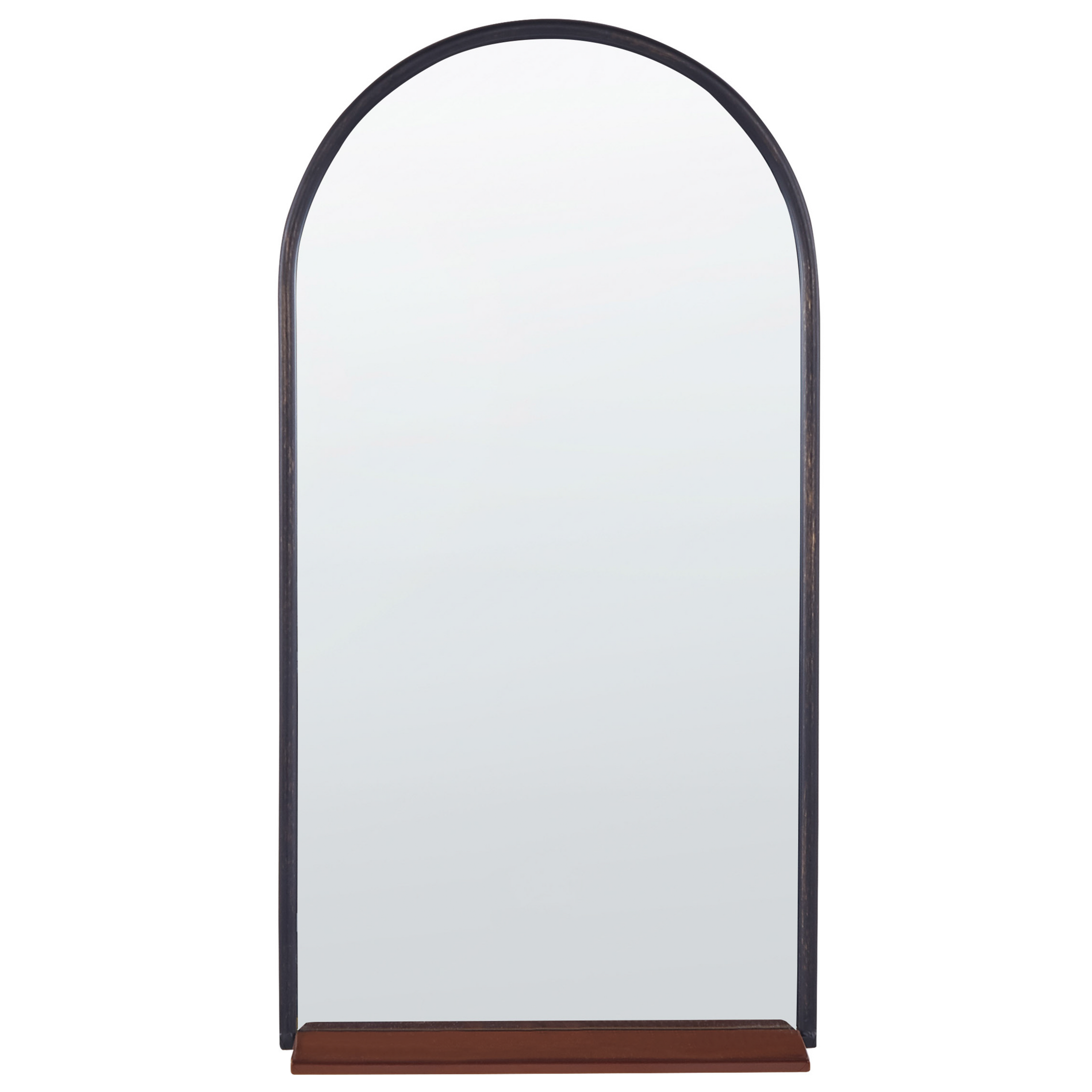 Seinäpeili hyllyllä DOMME 40 cm 67 cm metalli Musta