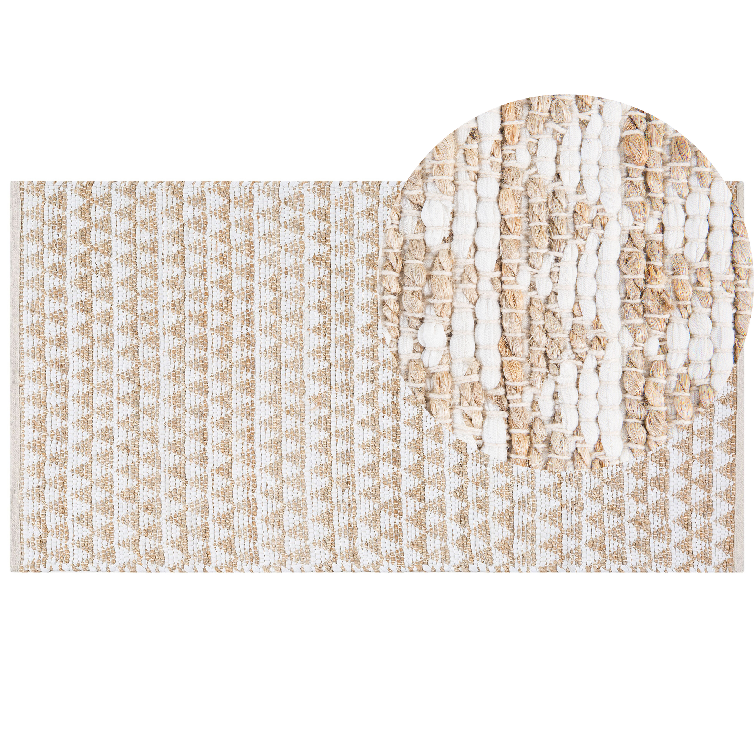 Matto TUNCELI Beige 80 x 150 cm Puuvilla
