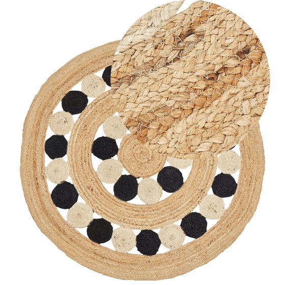 Matto HOVIT Musta ø 140 cm juutti