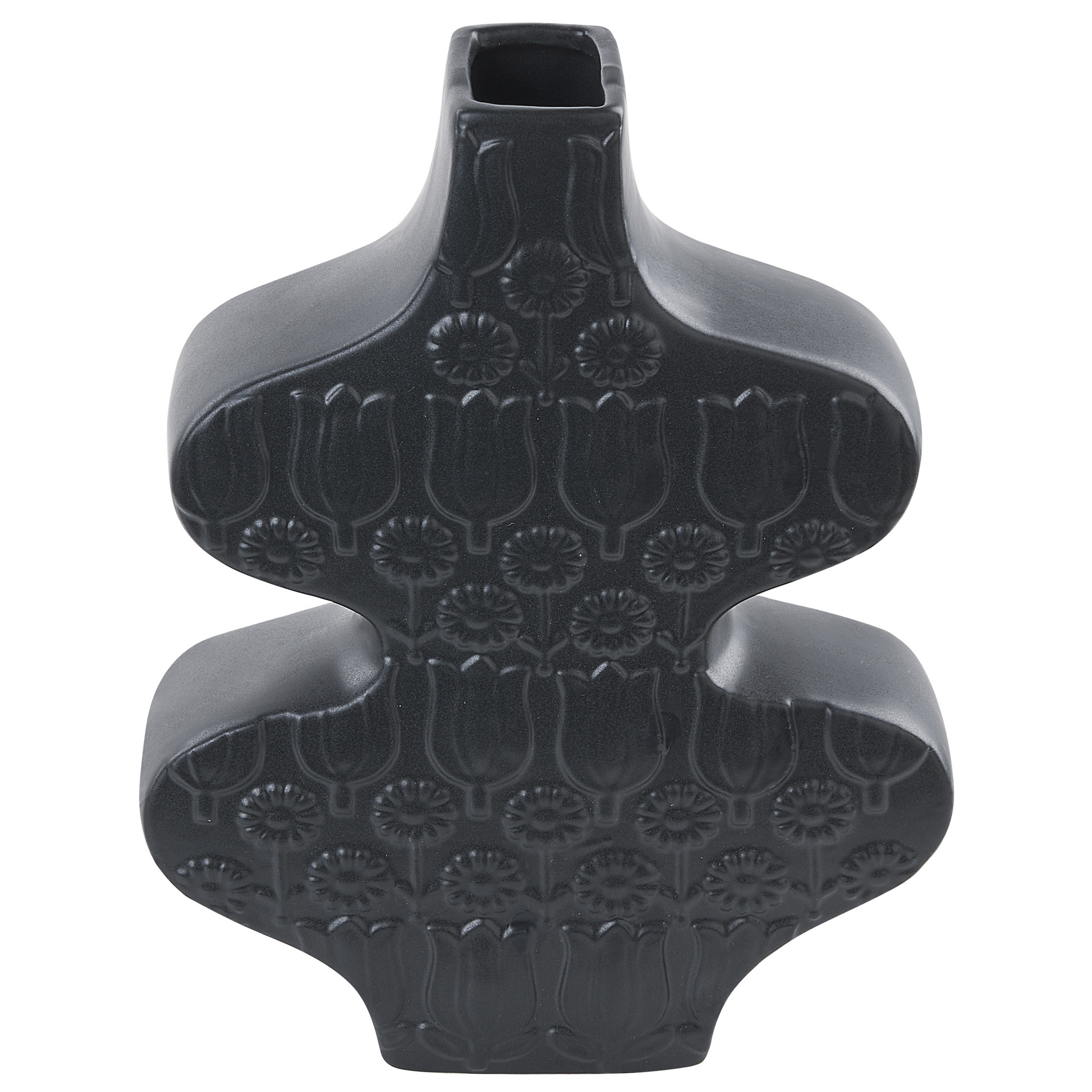 Kukkamaljakko ARGOS keramiikka 25 cm Musta