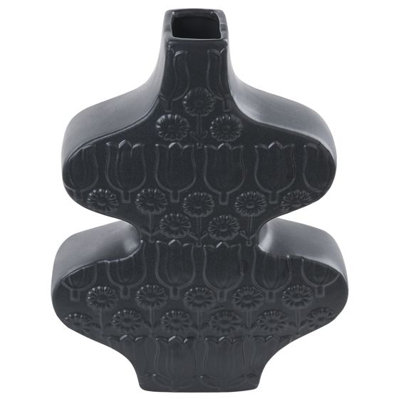 Kukkamaljakko ARGOS keramiikka 25 cm Musta