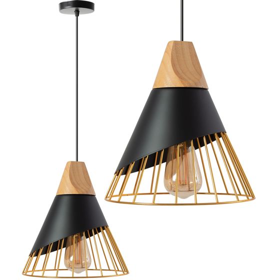 TOOLIGHT riippuva kattovalaisin APP224-1CP mustakulta, 25,5x25x90cm